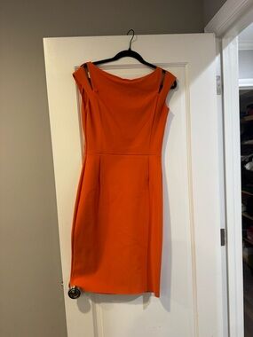Chiara Boni Orange Midi Sheath Dress